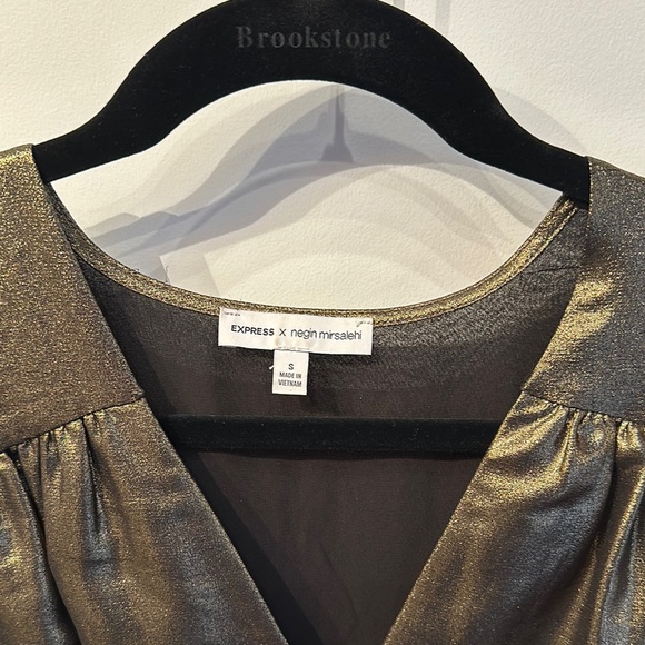 Metallic Gold Women's Top - Picture 4 of 5